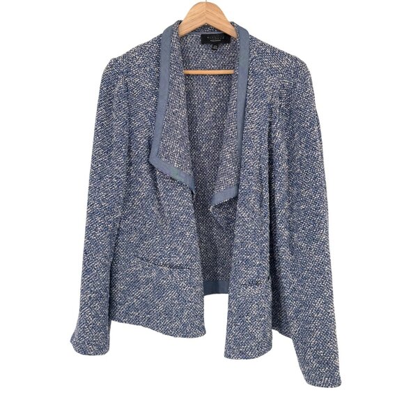 Talbots Women  size 2X petite plus  Blue Textured Open Front Blazer  Jacket - Picture 1 of 12